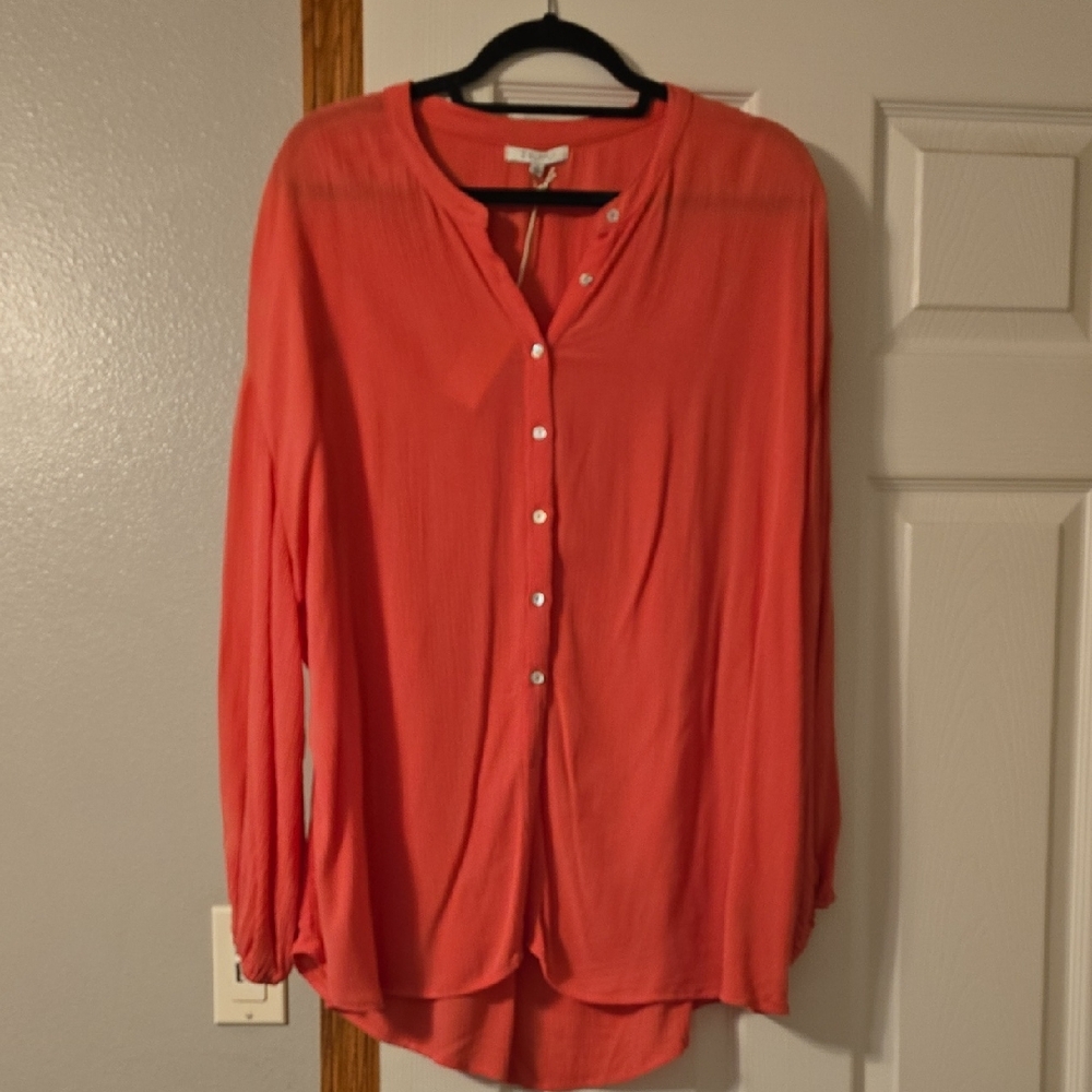 Z Supply Coral Button-Down Shirt